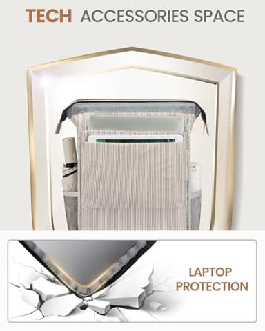 LOVEVOOK Laptop Backpack for Women, Fashion Work Computer Backpacks Purse, Travel Bags Doctor Nurse Backpack with USB Port, Carry on Backpack fits 15.6-Inch Laptop, Light Grey-Dark Grey - Image 8