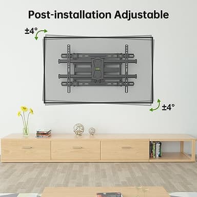 USX MOUNT UL Listed TV Wall Mount for 42"-84" TVs up to 110lbs and 8"-24" Wood Studs, TV Mount with Tilt, Swivel & Extension, Wall Mounts Bracket with Dual Articulating Arms, Max VESA 600x400mm - Image 6