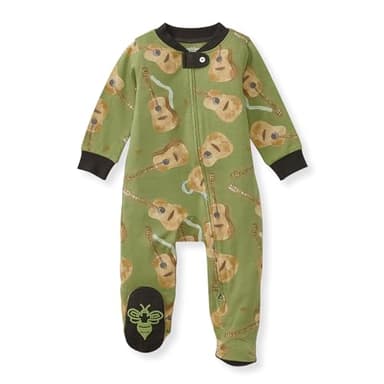 Burt's Bees Baby Boys Footed Pajamas, Sleep and Play Loose Fit, 100% Organic Cotton Soft One-piece PJs, Sizes NB to 6-9 Months - Image 1