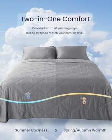 ZonLi Cooling Blanket,Queen Size Arc-Chill Cooling Blanket with Breathable Fabric, Q-Max>0.4, Perfect for Hot Sleepers, Ideal for Summer,Grey, 90"x108" - Image 3