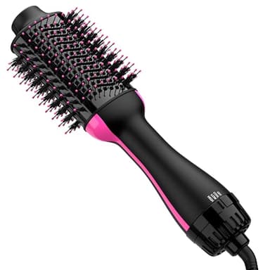 Hair Dryer Brush Blow Dryer in One, Upgraded 4 in 1 Hair Dryer and Styler Volumizer with Negative Ion Anti-frizz Ceramic Titanium Barrel Hot Air Hair Straightener Brush - Image 1