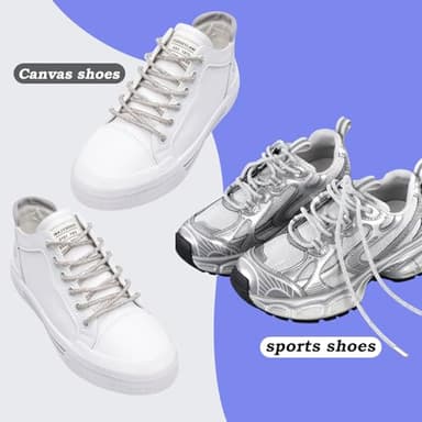 HERSAUL Bling Shoe Laces for Sneakers & Concert Outfits - 2PCS Rhinestone Sparkle Laces, Metallic Glitter Rope for Boots, Hoodies, Rave Costumes, Festival Accessories (47" Length, Silvery) - Image 2