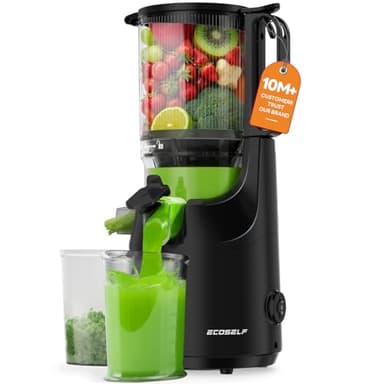 ECOSELF Juicer Machines with 5.3" Mega Mouth & Large Feed Chute, Cold Press Juicer for Whole Fruits & Vegetables, Professional Slow Masticating juicer for Batch Juicing, High Juice Yield Easy to Clean - Image 1