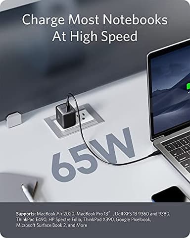 Anker Nano USB C Charger,65W GaN II PPS Fast Compact Foldable Charger for MacBook Pro, Galaxy, Dell, iPhone 17/16, iPad Pro, and More - Image 3