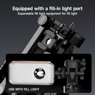 ZZR SEVEN Tripod for iPhone, Selfie Stick for iPhone with Remote, Phone Stand Tripod for Recording,Compatible with All Cell Phone and Camera A69S (72") - Image 6