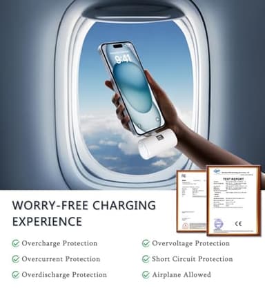 LENUTO Portable Charger, 6000mAh for iPhone 15 16 Power Bank, USB-C Portable Phone Charger with Fast Charging (20W), Mini Battery Pack for iPhone 15 Pro/15 Plus/15 Promax/Samsung/Huawei Andriod - Image 6