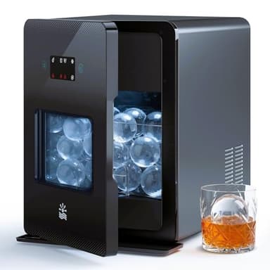 2'' Clear Ice Ball Maker – 4 Ice Spheres in 35min, 144 pcs/Day, Auto&Manual Fill, Fast Ice Machine with LCD Touch Panel, Self-Cleaning, Quiet Home & Bar Ice for Whiskey Bourbon Parties - Image 1
