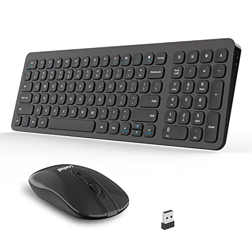 LeadsaiL Wireless Keyboard and Mouse Combo, Wireless USB Mouse and Computer Keyboard Set, Compact and Silent for Windows Laptop, Desktop, PC - Image 1