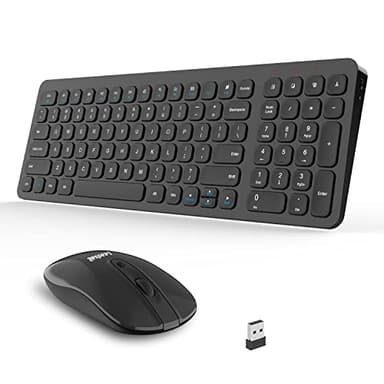LeadsaiL Wireless Keyboard and Mouse Combo, Wireless USB Mouse and Computer Keyboard Set, Compact and Silent for Windows Laptop, Desktop, PC - Image 1