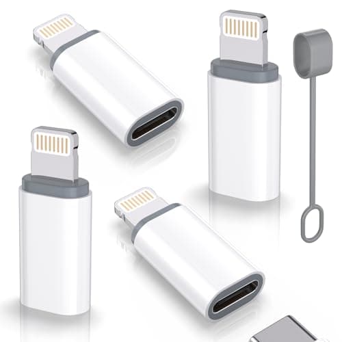 USB C Type C to Lightning Adapter MFi Certified 4 Pack 27W Fast Charging Support Data Sync,Lightning to USB Type C Cable Adapter for iPhone/iPad/for Airpods,with Anti-Lost Loop,Not for Audio/OTG - Image 1