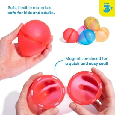 Hydroburst 6-pack Reusable Water Balloons by Relatable, For The Pool, Beach Toys And Outdoor Play Toys, Includes 6 Refillable Balloons - Image 5