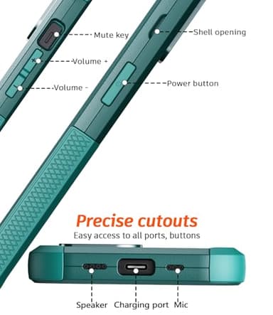 Diverbox for iPhone 15 Case [Compatible with MagSafe] [Shockproof] [Dropproof] [with Screen Protector ] Heavy Duty Protection Phone Case Cover for Apple iPhone 15 2023 6.1 inch (Dark Green) - Image 8