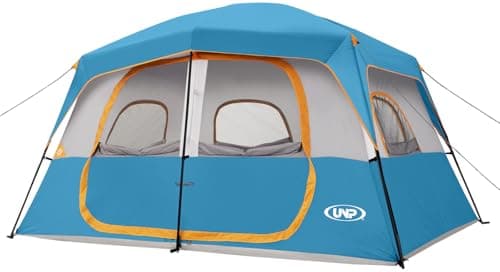 UNP Camping Tent 8 Person, Waterproof Windproof Family Tent with Rainfly Easy Set up-Portable Dome Tents for Camping 6-8 Person - Image 1
