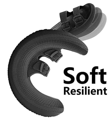 Weweya Women Men Walking Sandal Adjustable EVA Double Buckle Cushion Sandal Black Men Size 10 10.5 Women Size 11 11.5 - Image 4