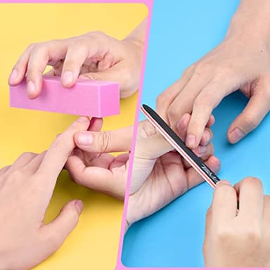 TsMADDTs Nail Files and Buffers, Professional Manicure Tools Kit Rectangular Art Care Buffer Block Tools 100 180 Grit 12PCS(Black) - Image 7