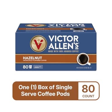 Victor Allen's Coffee Hazelnut Flavored, Medium Roast, 80 Count, Single Serve Coffee Pods for Keurig K-Cup Brewers - Image 3