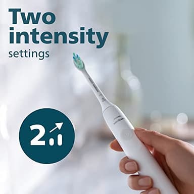 Philips Sonicare 4100 Rechargeable Electric Toothbrush, with Pressure Sensor, 2 Intensity Settings, SmarTimer and QuadPacer, 14-Day Battery Life, White, Model HX3681/23 - Image 7