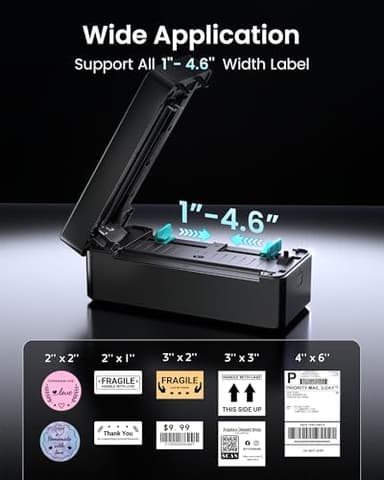 Asprink Shipping Label Printer, Bluetooth Thermal Label Printer for Small Business & Shipping Packages, 4X6 Wireless Thermal Printer Compatible with Android, IOS, Windows, Mac, Ebay, USPS, FedEx, Etsy - Image 4