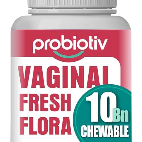 Chewable Vaginal Probiotics for Women 10 Billion CFU + Organic Prebiotics — Supports Vaginal Health, Maintains Vaginal pH Balance & Promotes Feminine Freshness, Strawberry-Flavored Tablets - Image 1