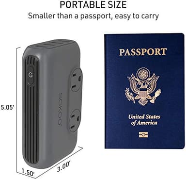 SOKOO 230-Watt Step Down 100-220V to 110V Voltage Converter, International Power Converter/Travel Adapter- Use for EU/UK/AU/US/India More Than 150 Countries, USB Quick Charger 3.0 Grey - Image 6