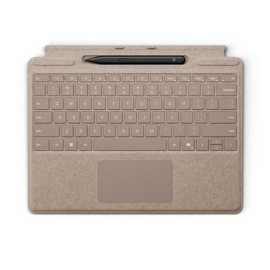 Microsoft Surface Pro Keyboard with Slim Pen 2 Bundle for Pro Copilot+ (11th Edition), Pro 9 and Pro 8, Alcantara Material, Dune - Image 1