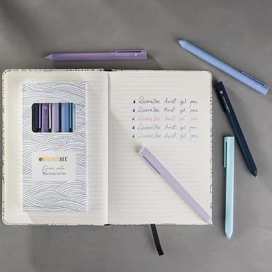 DIVERSEBEE Gel Ink Pens Assorted Colors, 0.5 mm Fine Point, Bible Pens No Bleed Through with Cute Fine Tip, Bible Study Journaling Supplies Set, 5 Pack (Blue) - Image 2