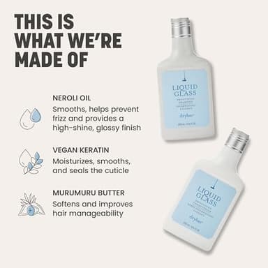 Drybar Liquid Glass Smoothing Conditioner - Travel Size | Reduces Frizz, Adds a Smooth & Shiny Finish, Lightweight Formula for all Hair Types, Vegan & Cruelty Free - Image 4