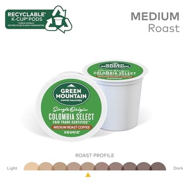 Green Mountain Coffee Roasters Colombia Select, Keurig Single Serve K-Cup Pods, Medium Roast Coffee, 60 Count, (6 Packs of 10) - Image 4