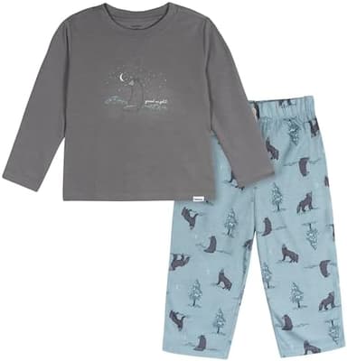 Gerber Toddler Boys' 2-Piece Pajama Set (Loose-Fitting Long-Sleeve Top + Bottom), Wolf, 5T - Image 3