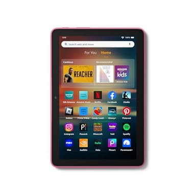 Amazon Fire HD 8 Tablet (32GB Hibiscus) + Standing Cover (Hibiscus) - Image 2