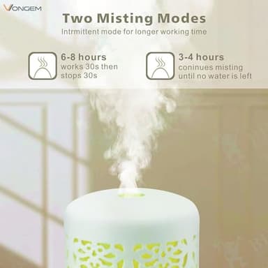 Essential Oil Diffusers Aromatherapy White Humidifier Desk 100ml Diffuser Small Ultrasonic Machine Waterless Auto-Off - Image 2