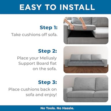 Meliusly Heavy Duty Couch Cushion Support for Sagging Cushions (28x79) Reinforced Wood Sofa Cushion Support Board for Sagging Seat, Deep Couch Supporter for Under The Cushions, Loveseat Saver - Image 5