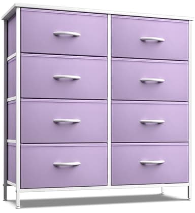 Sorbus Kids Dresser with 8 Drawers - Storage Unit Organizer Chest for Clothes - Bedroom, Kids Room, Nursery, & Closet (Purple, 31.5 x 12 x 32-8 Drawer) - Image 1