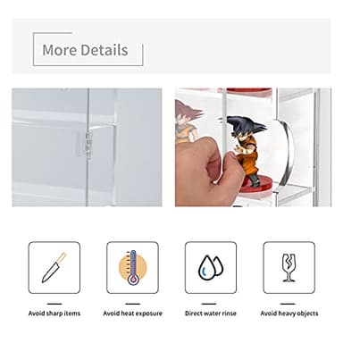 AITEE Acrylic Display Case, Display Cabinet for Mini Funko Pop Figures, Dust-Proof Clear Wall Mounted or Desktop 5 Layer Storage Mini Toys/Rock Stone, Each Compartment: 15 7/10”L x 3 2/5”W x3 4/5”H - Image 4