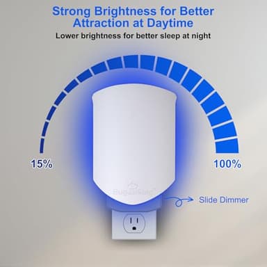 Flying Insect Trap for Indoors: Light Trap Captures Fruit Flies, Gnats, and Houseflies, BUG PARKING 1 Device and 3 Refills Silent Bug Catcher with UV Light for Indoor-Plants, Kitchen - Image 2