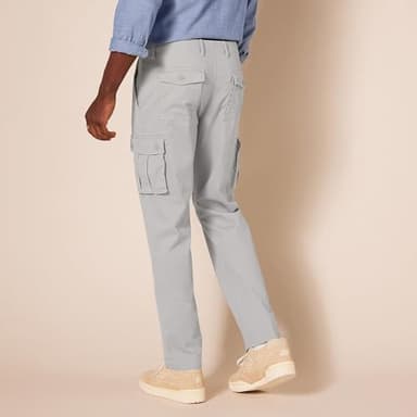 Amazon Essentials Men's Straight-Fit Stretch Cargo Pant (Available in Big & Tall), Light Grey, 38W x 34L - Image 3