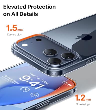 TORRAS Slim Fit for iPhone 17 Pro Max Case, Ultra Thin 17 Pro Max Case, Lightweight Matte Anti-Scratch Hard PC Cover Phone Case for iPhone 17 Pro Max 6.9 inch, Clear - Image 6