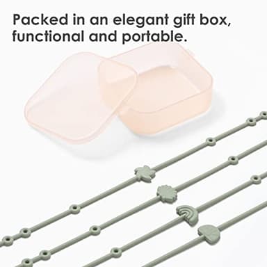 Andy Bear Toy Straps for Baby Toy Safety Straps Silicone High Chair Toys Straps Toddler Bottle Straps for Strollers, High Chair, Cribs, Car Seat, Stroller Accessories, Baby Pacifier Clip-Sage - Image 6