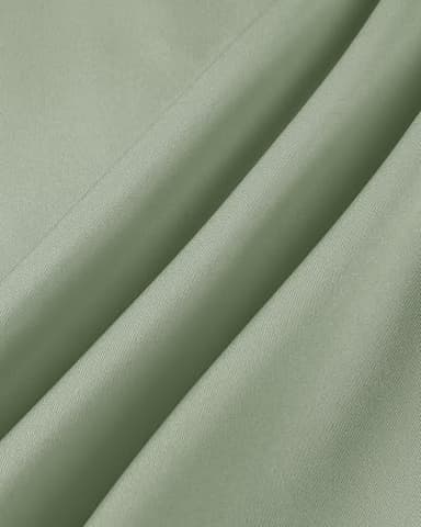 Alimens & Gentle Mens Short Sleeve Dress Shirts Wrinkle Free Solid Casual Button Down Shirts with Pocket, Sage Green, 3X-Large - Image 6