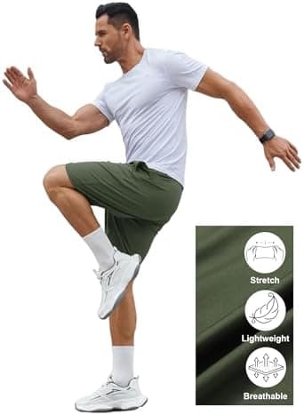 COOFANDY Men's Gym Workout Shorts 7 Inch Stretch Athletic Shorts Lightweight Running Training Short Pants with Pockets - Image 3