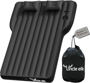 Uncle elk Tesla Model Y Mattress, Inflatable SUV Mattress for Portable Camping Mattress, Foldable Air Mattress with Air Pump and Storage Bag for Tesla Model Y and SUV Travel, Black - Image 1