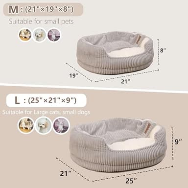 OMLIVLIES Cat Beds for Indoor Cats,with Soft Hooded Blanket.Comfortable Cute cat Bed,Removable Inner pad Washable with Non-Slip Bottom,Cozy Kitten、Small Dog Bed (Grey) - Image 6