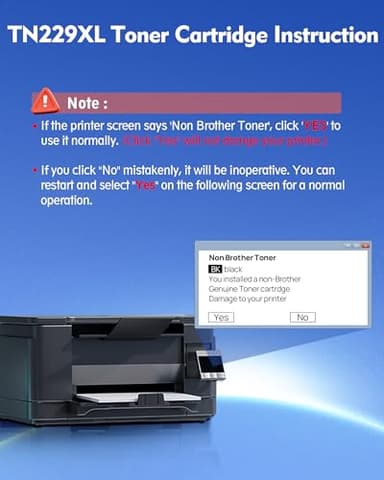 TN229XL Toner 4 Pack Compatible with Brother MFC-L3780CDW MFC-L3720CDW HL-L3280CDW H HL-L3295CDW - Image 3