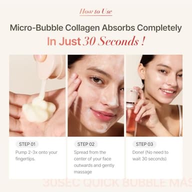 MENOKIN 30 Seconds Quick Bubble Mask [LIFT] - [Collagen] & Niacinamide in Micro-bubbles for Anti Aging, Boost Elasticity, Fine Lines, Korean Glass Skin Care Essential, 70 Uses, 3.21 fl.oz - Image 9