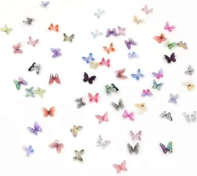90Pcs Mini Resin Butterflies, Miniature Little Butterfy Decoration, Tiny Butterflies for DIY Crafts, Mini Resin Animals Figurines for Fairy Garden Micro Landscaping Decor - Image 9