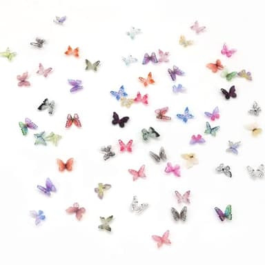 QUPIVA 60Pcs Mini Resin Butterflies, Miniature Dollhouse Accessories Tiny Butterflies for Crafts, Mini Resin Animals Figurines for DIY Fairy Garden Dollhouse Micro Landscaping Decoration - Image 5