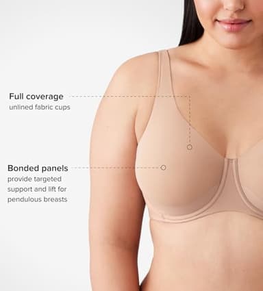 Wacoal Women's Pendulous Shape Revelation Full Figure Unlined Underwire Bra, Praline, 40C - Image 3