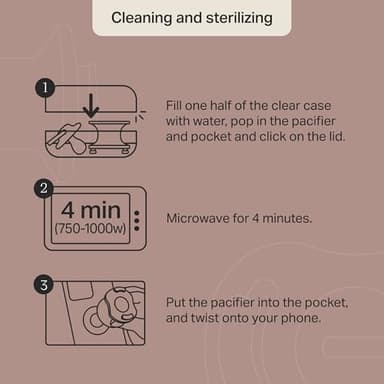 Tommee Tippee Limited Edition StayPut Pocket, Includes Ultra-Light StayPut Pacifier and Microwave Sterilizer Case, BPA-Free Silicone, 0-6 Months, Grape and Blush - Image 9