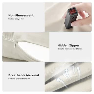 Baby Lounger - Baby Lounger for Newborn, 0-24 Months, Infant Lounger for Home and Travel, Soft Cotton, Baby Nest Lounger, Newborn Babies Essentials Gifts, White (Lounger Cover Included) - Image 6