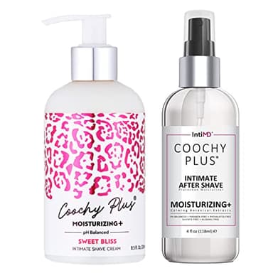 IntiMD Coochy Plus Intimate Shaving Complete Kit - Sweet Bliss & Organic After Shave Protection Soothing Moisturizer Mist - Antioxidant Formula Prevents Razor Burns, Itchiness & Ingrown Hair - Image 1